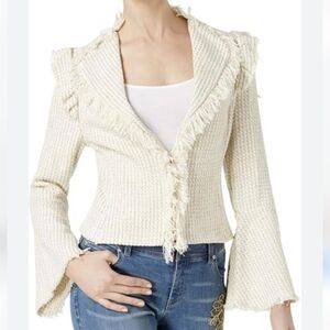 INC International Concepts Cream Cropped Cardigan Sweater